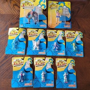 Vintage 1994 Bundle Of 9 The Tick Figures Ban Dai Collectible NIP